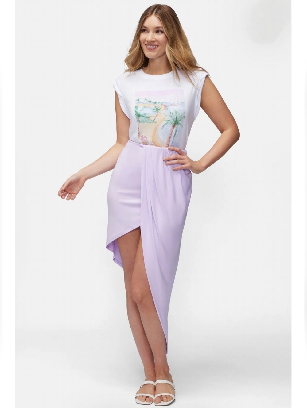 Wildfox Pastel Lilac Halle Skirt Sz XL